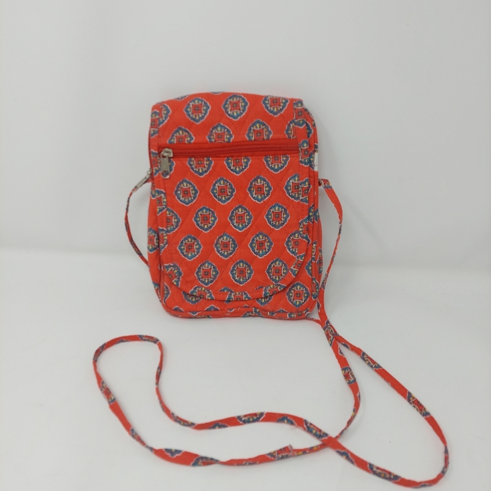Red and Blue Boho Quilted Cotton Canvas Geometric Print Crossbody Bag Hippie